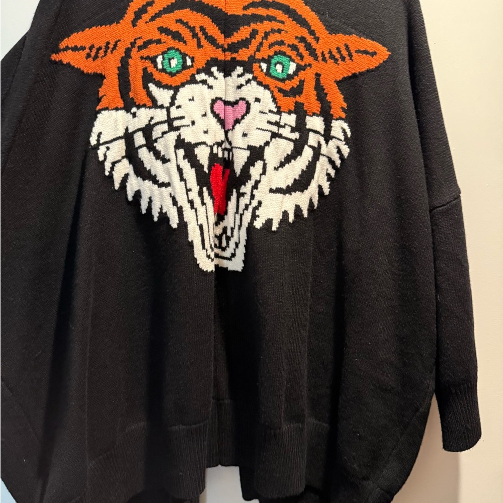 Dressed in LALA Black Sweater with Tiger Design
